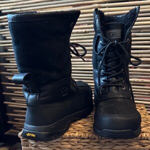 UGG Black Leather Waterproof Boots